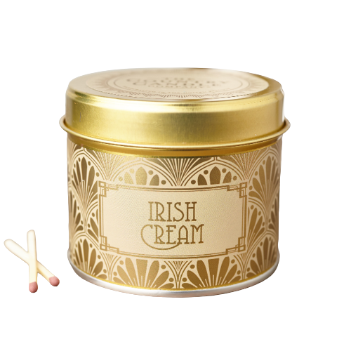 Country Candle Irish Cream Tin :  Happy Hour Trinidad Boxbles Gourmet Store