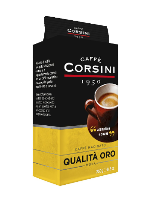 Cafe Corsini QUALITA' ORO 250 Gr. Trinidad Boxbles Gourmet Store