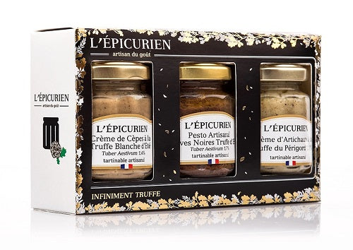 L'epicurien Truffle Set 3 Jars, 3.52oz each Trinidad Boxbles Gourmet Store