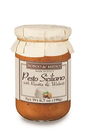 Italian Pesto - Borgo de Medici Pesto Siciliano with Walnuts and Ricotta Cheese 190g Trinidad Boxbles Gourmet Store