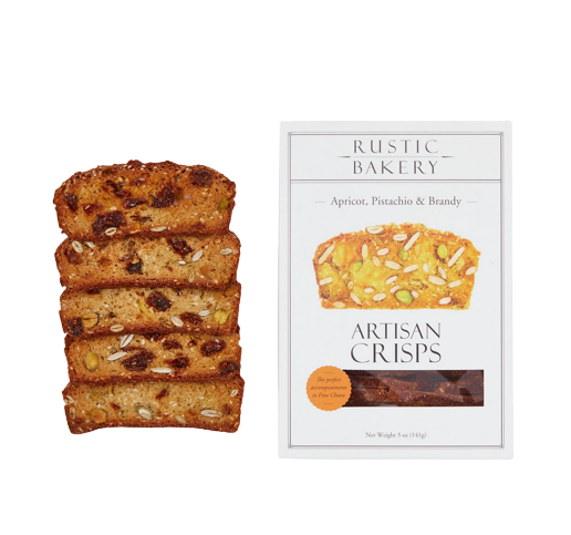 Rustic Bakery Artisan Crisps- Apricot ,Pistachio &amp; Brandy Trinidad Boxbles Gourmet Store