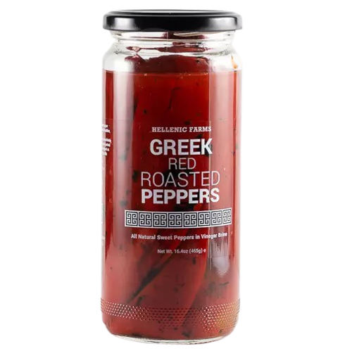 Hellenic Farms  Greek Roasted Red Peppers 16.4oz Trinidad Boxbles Gourmet Store