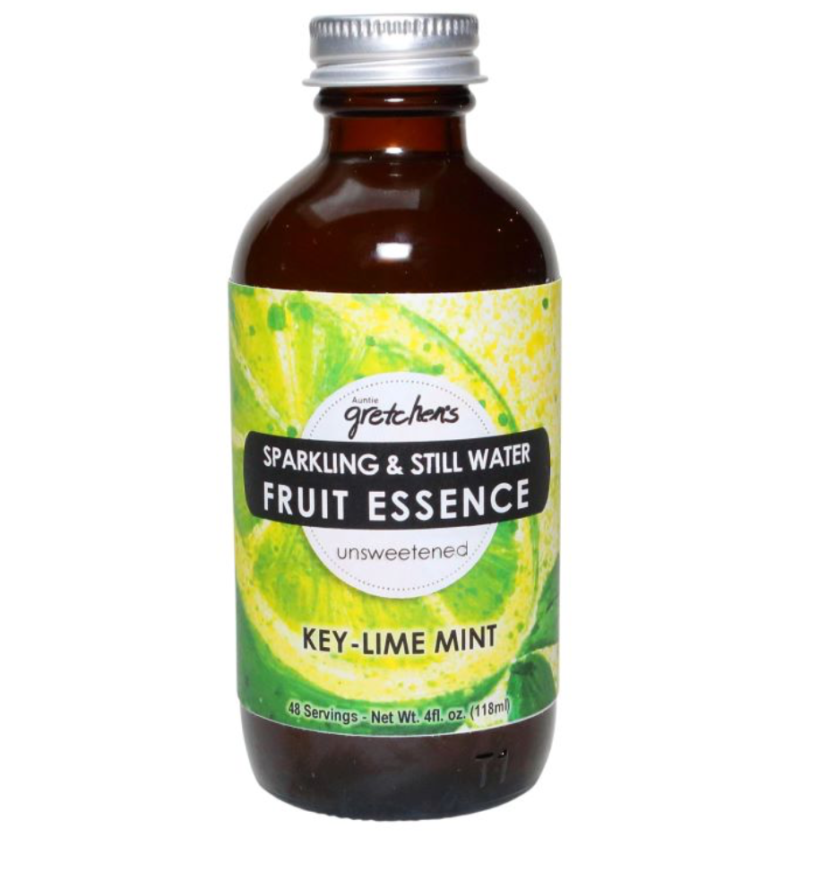 Water Essence: Aunt Gretchen's Key Lime Sparkling and Still Water Fruit Essence Organic 4oz Trinidad Boxbles Gourmet Store