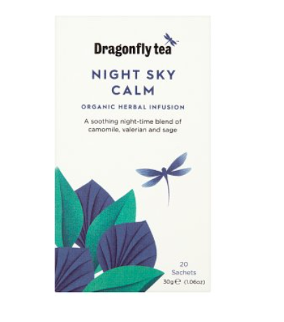 Dragonfly Organic  Night Sky Calm Tea Sachets 40g Trinidad Boxbles Gourmet Store