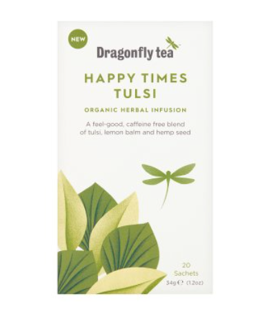 Dragonfly Organic Happy Tulsi Tea  Sachets 40g Trinidad Boxbles Gourmet Store