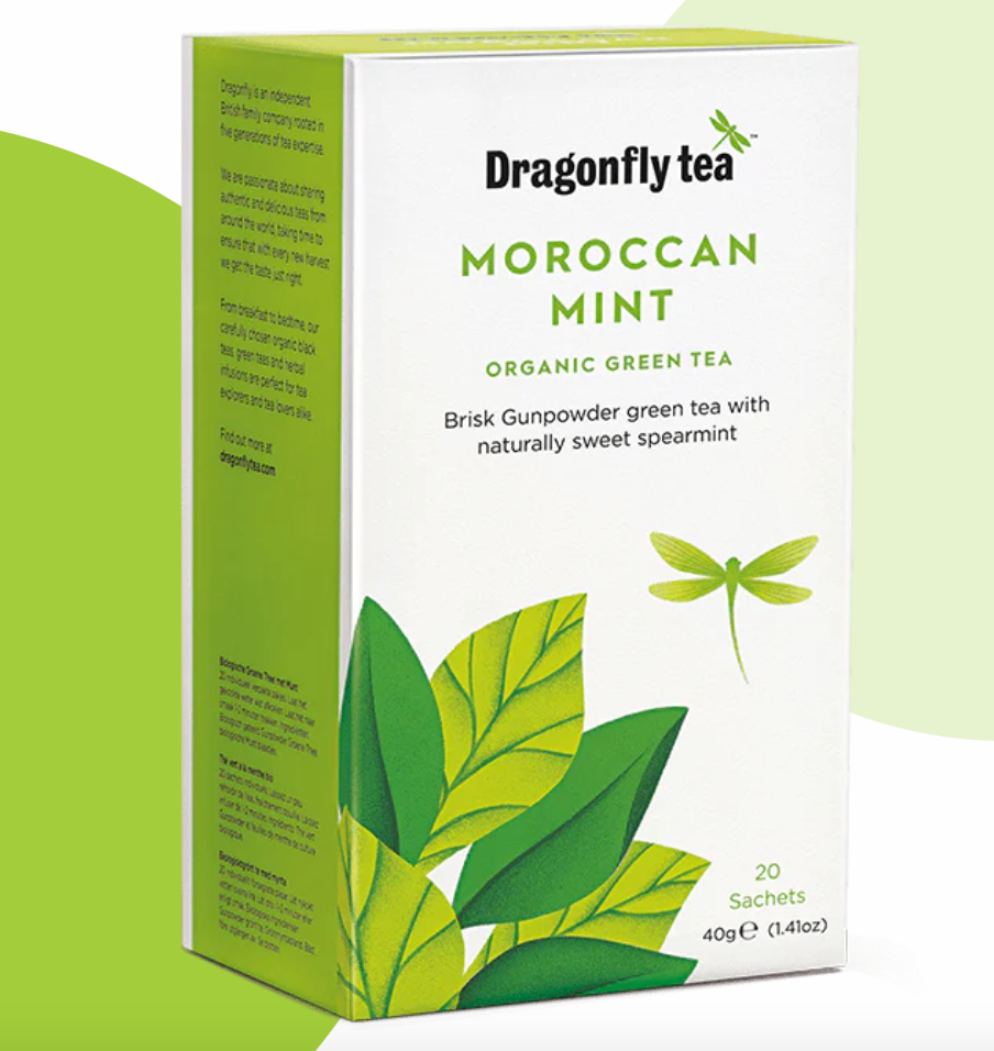 Dragonfly Organic  Moroccan Mint Tea Sachets 40g Trinidad Boxbles Gourmet Store