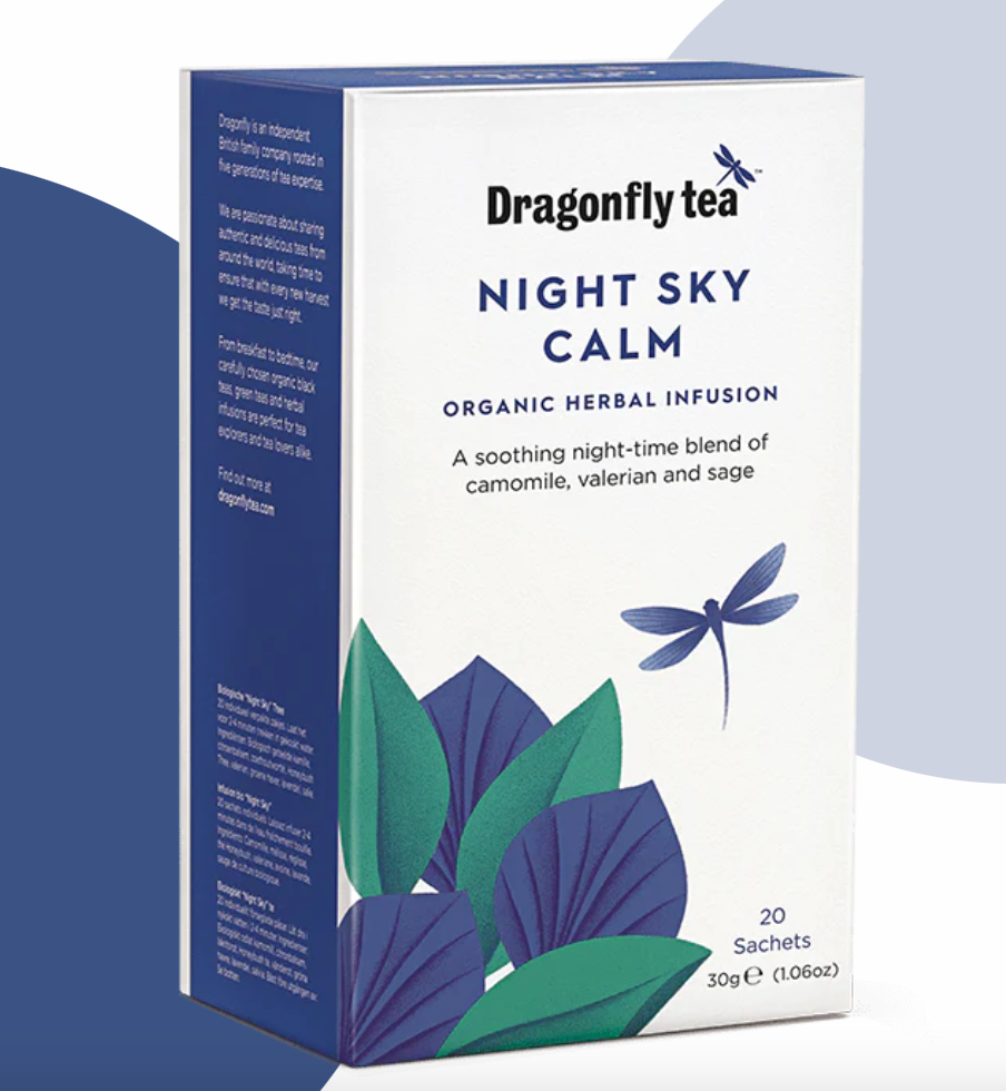 Dragonfly Organic  Night Sky Calm Tea Sachets 40g Trinidad Boxbles Gourmet Store