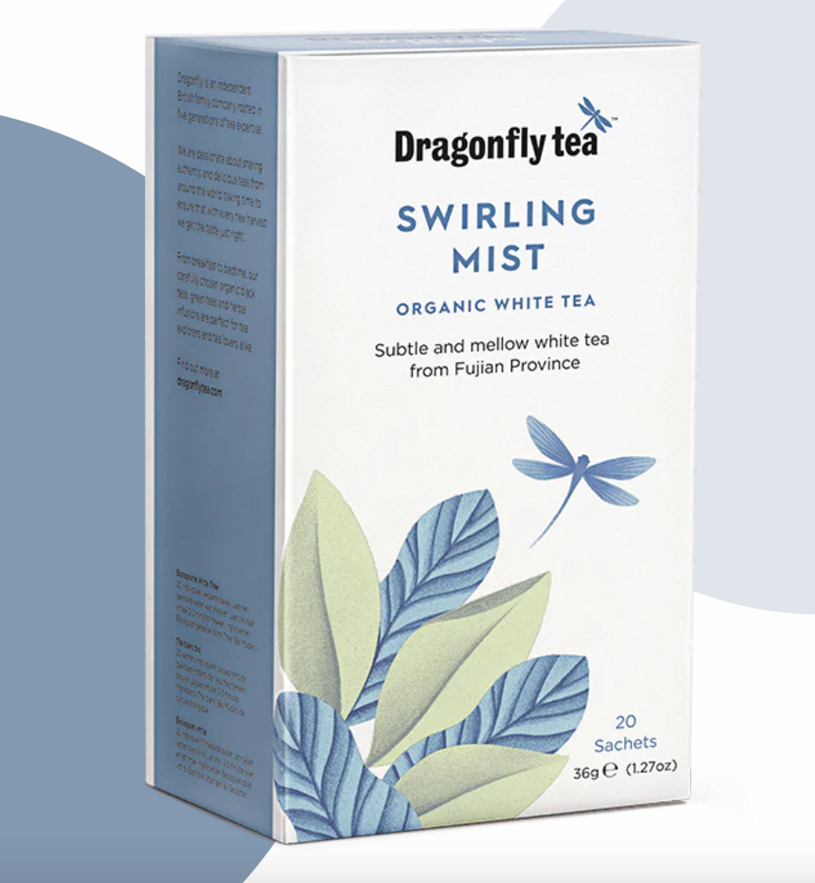 Dragonfly Organic Swirling Mist Tea 40g : White Tea Trinidad Boxbles Gourmet Store