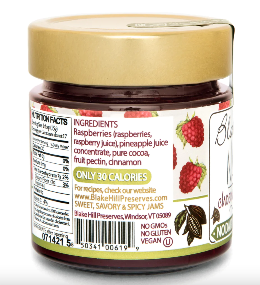 Blake Hill Preserve Naked Raspberry Chocolate Spread Trinidad Boxbles Gourmet Store