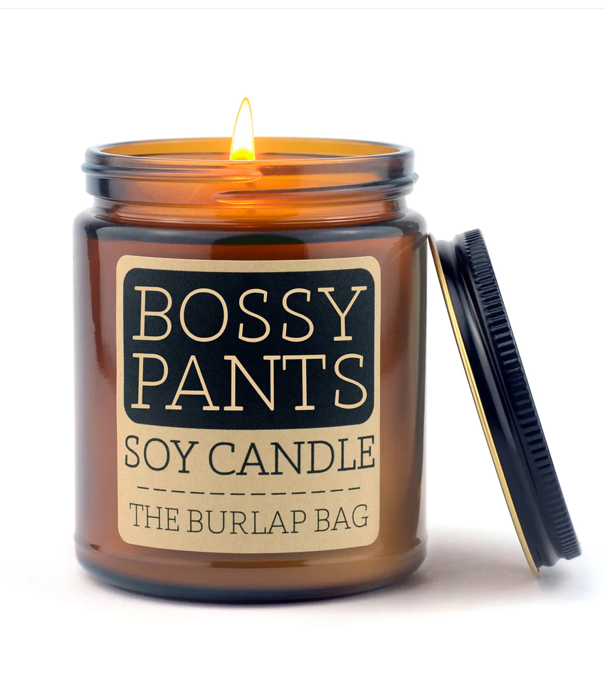 The Burlap Bag 100% Soy Bossy Pants 9oz