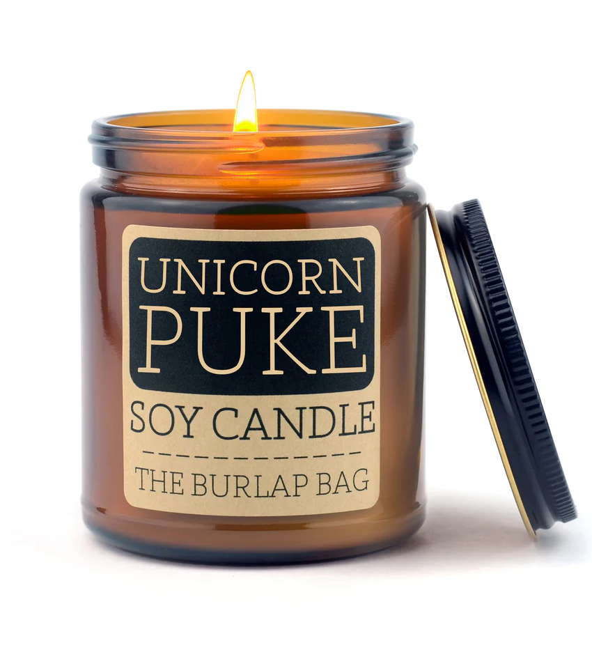 The Burlap Bag 100% Soy Unicorn Puke 9oz