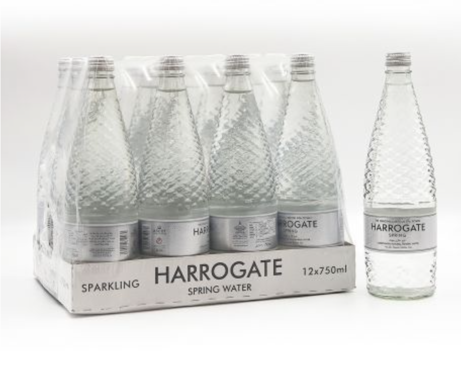Harrogate Spring Water Sparkling Glass Bottle 750ml