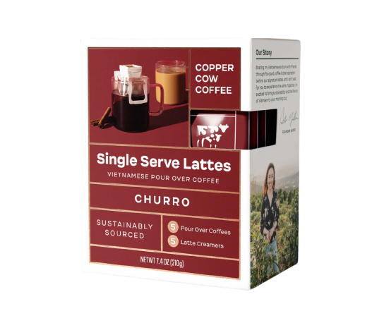Copper Cow Pour Over Coffee Churro Latte Trinidad Boxbles Gourmet Store