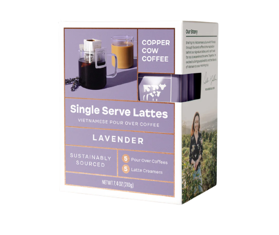 Copper Cow Pour Over Coffee Lavender Latte Trinidad Boxbles Gourmet Store