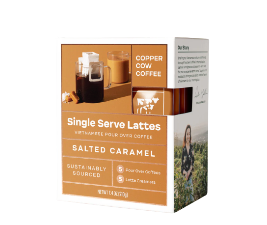 Copper Cow Pour Over Coffee Salted Caramel Latte Trinidad Boxbles Gourmet Store