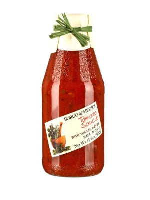 Organic Tomato Sauce- Borgo de Medici Organic Tomato Sauce with Tuscan Herbs  530g  Organic Trinidad Boxbles Gourmet Store