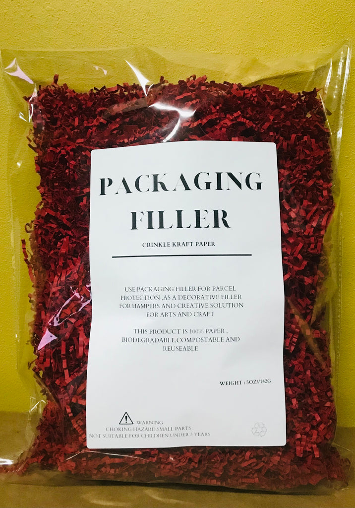 Packaging Filler-Crinkle Kraft Shred 5oz- Red Trinidad Boxbles Gourmet Store